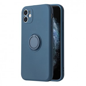 iPhone 14 Pro Max Vennus szilikon tok hátlapi gyűrűvel kék