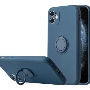 iPhone 14 Pro Max Vennus szilikon tok hátlapi gyűrűvel kék