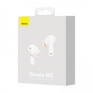Baseus Bowie M2 TWS bluetooth vezeték nélküli fülhallgató, ANC (fehér)