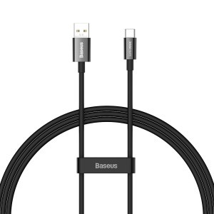 Baseus Superior SuperVOOC USB - Type C kábel 65W 1m fekete (CAYS000901)