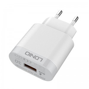 LDNIO A303Q USB hálózati töltő adapter QC 3.0, 18W (fehér)