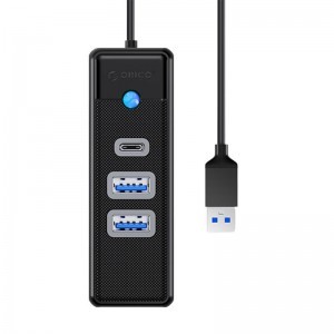 Orico USB HUB elosztó adapter - 2x USB 3.0 + USB-C, 5 Gbps, 0.15m (fekete)