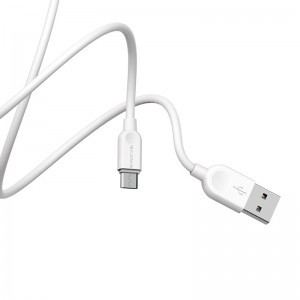 Borofone BX14 Linkjet USB - Micro USB kábel 2.4A 3m fehér