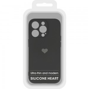 iPhone 14 Plus Vennus szilikon tok szív mintával fekete