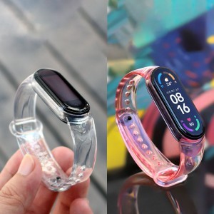 Xiaomi Mi Band 6 / 5 szilikon óraszíj piros