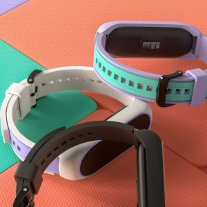 Xiaomi Mi Band 6 / 5 / 4 / 3 Dual Color óraszíj fehér/lila