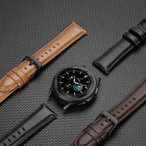 Samsung Galaxy Watch/Huawei Watch/Honor Watch (20 mm) Dux Ducis bőr óraszíj barna