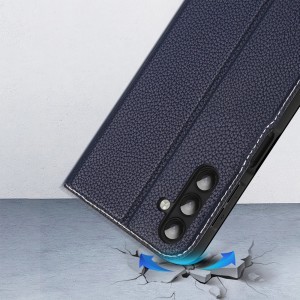 Samsung Galaxy A14 4G/5G Dux Ducis Skin X2 mágneses fliptok kék