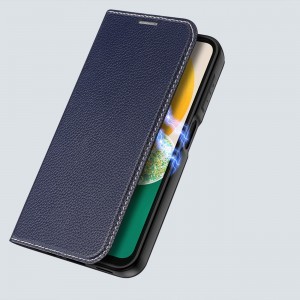 Samsung Galaxy A14 4G/5G Dux Ducis Skin X2 mágneses fliptok kék