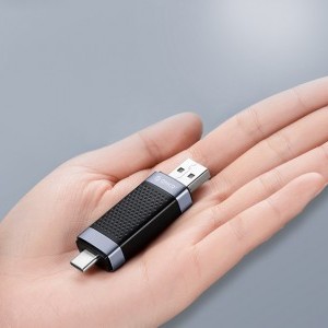 Orico SD/microSD memóriakártya olvasó, USB + USB-C (fekete)