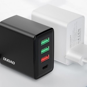 Dudao A5HEU hálózati töltő adapter 3x USB-A + USB-C, PD 20W (fekete)