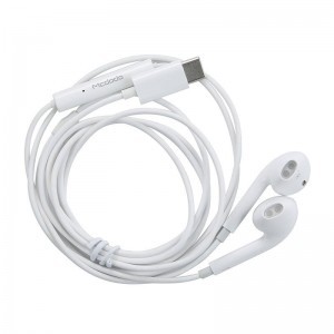 Mcdodo HP-6070 vezetékes fülhallgató USB-C (fehér)