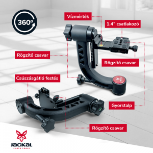 Jackal GMB-35 állványfej, gimbal fej-3