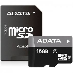 ADATA Memóriakártya MicroSDHC 16GB + Adapter UHS-I CL10 (50/10)-1