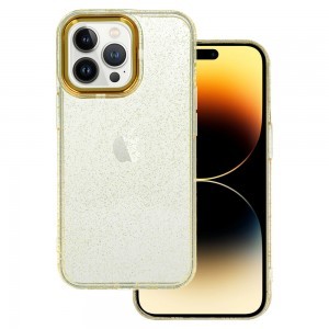 iPhone 14 Plus Tel Protect Gold Glitter tok arany