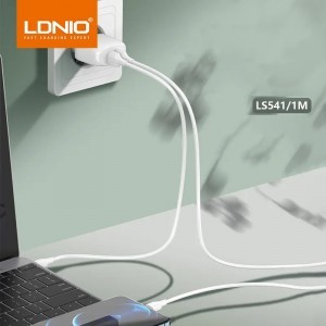 LDNIO LS541 USB-A - USB Type-C kábel 1m fehér 2.1 A