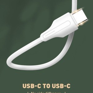LDNIO LC121-C 65W USB Type-C - USB Type-C PD QC kábel 1m fehér-9