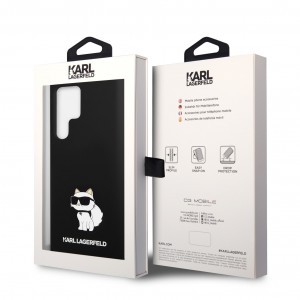 Samsung Galaxy S23 Ultra Karl Lagerfeld Liquid Silicone Choupette NFT tok fekete (KLHCS23LSNCHBCK)