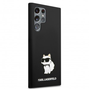 Samsung Galaxy S23 Ultra Karl Lagerfeld Liquid Silicone Choupette NFT tok fekete (KLHCS23LSNCHBCK)