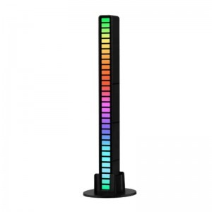 Hangvezérlésű RGB LED lámpa fekete (iOS, Android) (D08-RGB)