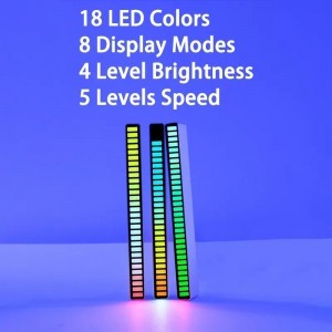 Hangvezérlésű RGB LED lámpa fehér (iOS, Android) (D08-RGB)-2