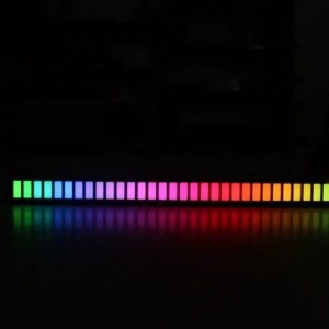 Hangvezérlésű RGB LED lámpa fehér (iOS, Android) (D08-RGB)-5