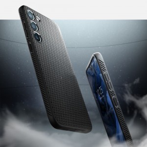 Samsung Galaxy S23 Plus Spigen Liquid Air flexibilis TPU gél tok matt fekete