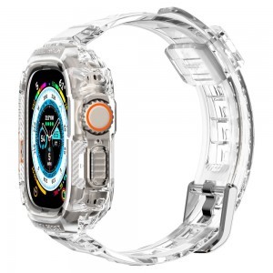 Apple Watch Ultra (49 mm) Spigen Rugged Armor Pro szíj és tok Crystal Clear