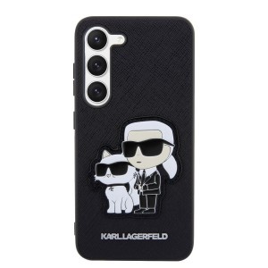 Samsung Galaxy S23 Plus Karl Lagerfeld PU Saffiano Karl és Choupette NFT tok fekete (KLHCS23MSANKCPK)