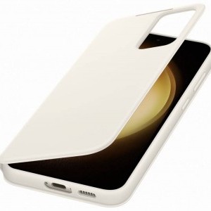 Samsung Galaxy S23 Plus Clear View gyári fliptok krémszínű (EF-ZS916CUEGWW)