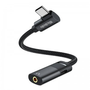 Mcdodo CA-1880 USB-C - AUX mini jack 3.5mm + USB-C (60W PD) átalakító adapter (fekete) DAC