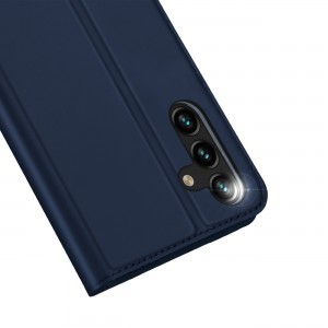Samsung Galaxy A14 4G/5G Dux Ducis Skin Pro Öko Bőr fliptok kék