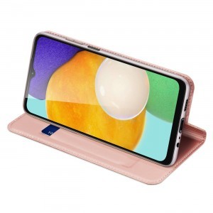 Samsung Galaxy A14 4G/5G Dux Ducis Skin Pro Öko Bőr fliptok rózsaszín