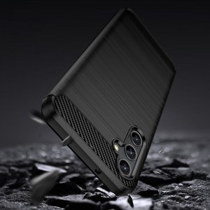 Samsung Galaxy A14 4G/5G Carbon szénszál mintájú TPU tok fekete