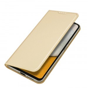 Samsung Galaxy A34 5G Dux Ducis Skin Pro Öko Bőr fliptok arany