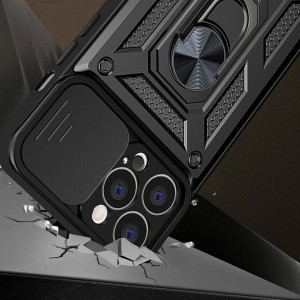 Realme 10 Pro Plus Hybrid Armor Camshield tok fekete