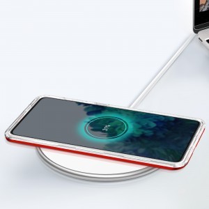 Samsung Galaxy S23 Plus Clear 3 az 1-ben szilikon tok kerettel piros