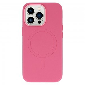 iPhone 14 Pro MagSafe Leather bőr tok rózsaszín