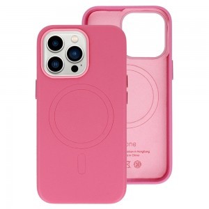 iPhone 13 Pro MagSafe Leather bőr telefontok rózsaszín