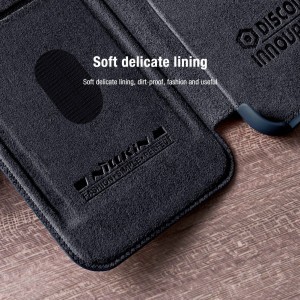 Samsung Galaxy S23 Nillkin Qin Pro bőr fliptok fekete