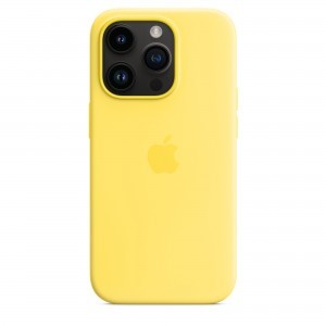 iPhone 14 Pro szilikontok kanárisárga (MQUG3ZM/A) Apple gyári MagSafe-rögzítésű (SEASONAL 2023 Spring)