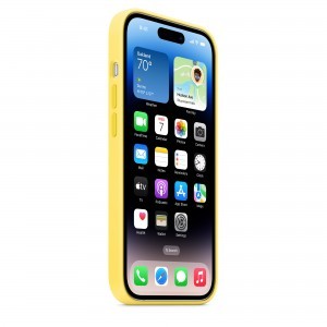 iPhone 14 Pro szilikontok kanárisárga (MQUG3ZM/A) Apple gyári MagSafe-rögzítésű (SEASONAL 2023 Spring)