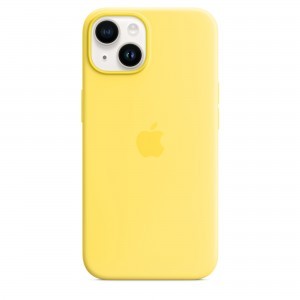 iPhone 14 szilikontok kanárisárga (MQU73ZM/A) Apple gyári MagSafe-rögzítésű (SEASONAL 2023 Spring)