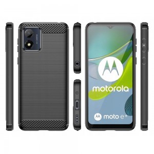 Motorola Moto E13 Tech-Protect TPU Carbon mintás tok fekete