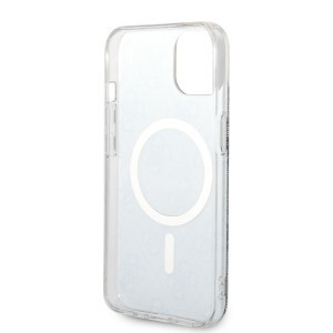 iPhone 14 Guess BUGUHMP14SH4EACSB 4G MagSafe kompatibilis hátlap + vezeték nélküli töltő kék