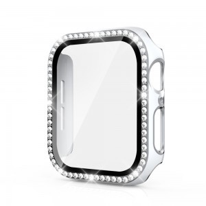 Apple Watch 45mm Diamond tok kijelzővédővel fehér-ezüst