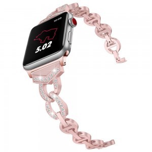 Apple Watch 42/44/45 mm Karkötő óraszíj design 3 rózsaszín