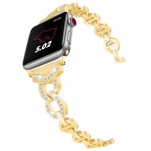 Apple Watch 42/44/45 mm Karkötő óraszíj design 3 arany