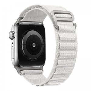 Apple Watch 42/44/45/49 mm Nylon óraszíj design 2 fehér
