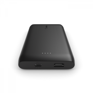 Belkin BoostCharge USB-A, USB-C Powerbank 10000 mAh, PD 18W fekete + USB-C - USB-C kábel (BPB001btBK)-1